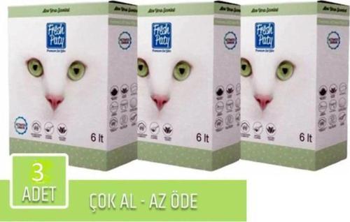 Fresh Paty Aloe Vera Kokulu Aktif Carbon Kedi Kumu 6 Lt Fresh Paty _ 3 Adet_