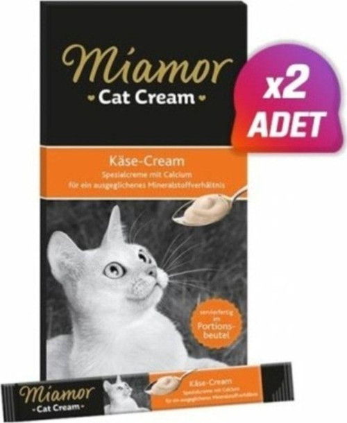 2 Adet - Cream Peynirli Sıvı Kedi Ödülü 5x15 Gr