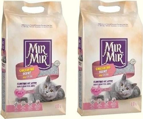 Bebek Pudrası Kokulu Kalın Taneli Topaklaşan Kedi Kumu 2 X 10 lt