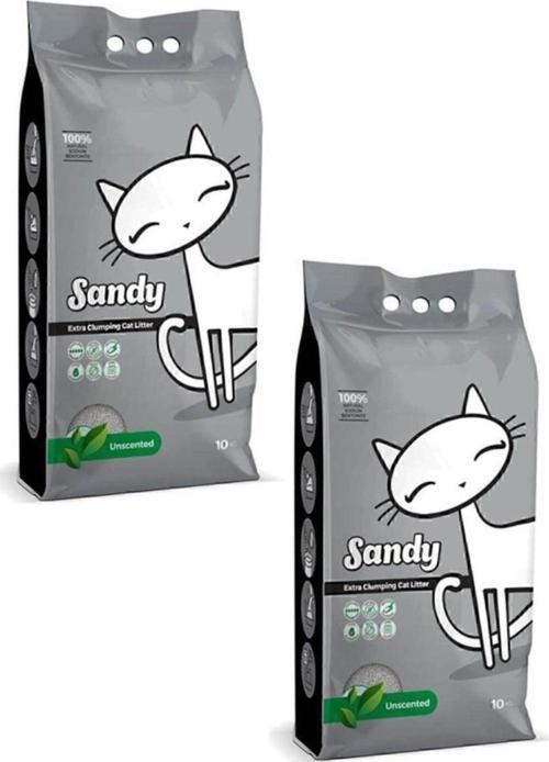 Hassas Kediler Için Kokusuz Tozsuz Topaklanan Sodyum Bentonit Gri Kedi Kumu 10 Kg (2 ADET)