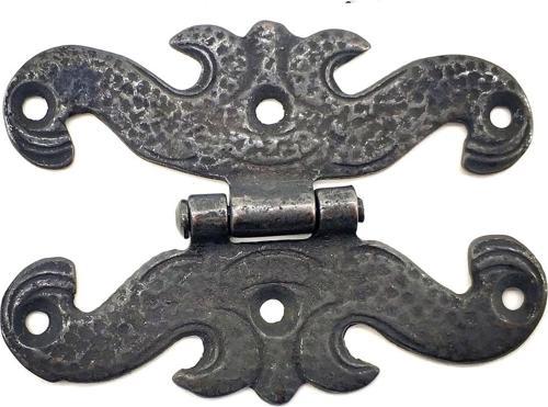 Antika Tarz Dekoratif Pirinç Kelebek Menteşe - 63x45 mm, Oksit
