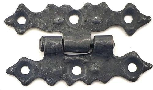 Antika Tarz Dekoratif Pirinç Yıldız Menteşe - 63x36 mm, Oksit