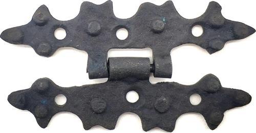 Antika Tarz Dekoratif Pirinç Yıldız Menteşe - 84x44 mm, Oksit