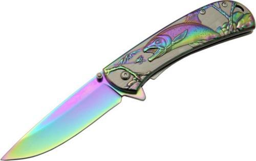 Balık Çakı YST5954RB Gökkuşağı 20 cm Manuel, Kemerlikli