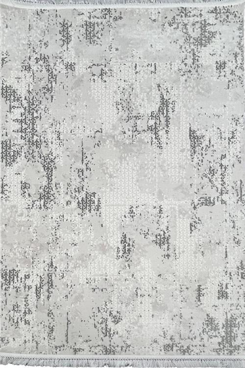 4m2 - 6m2 Modern %100 Akrilik (Yün) Salon Oturma Odası Mutfak Halısı AntiBakteriyel Antrasit Beyaz