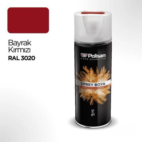Akrilik Bayrak Kırmızı Sprey Boya 400 ml - RAL 3020