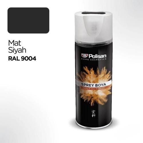 Akrilik Mat Siyah Sprey Boya 400 ml - RAL 9004