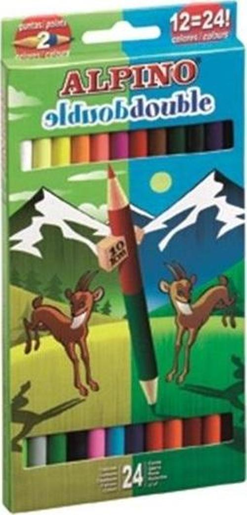 Alpıno Çift Yönlü 24 Renk Kuru Boya Al-169-0879