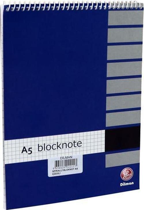 A5 40 Yp Bloknot Çizgili Spiralli