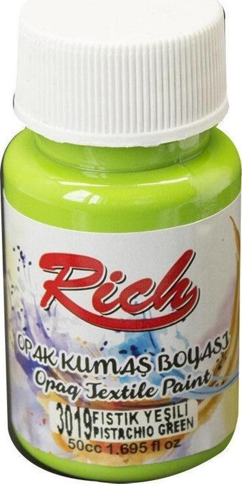 Rıch Akrilik Kumaş Boyası 03480 Fıstık Yeşil 50 Cc.