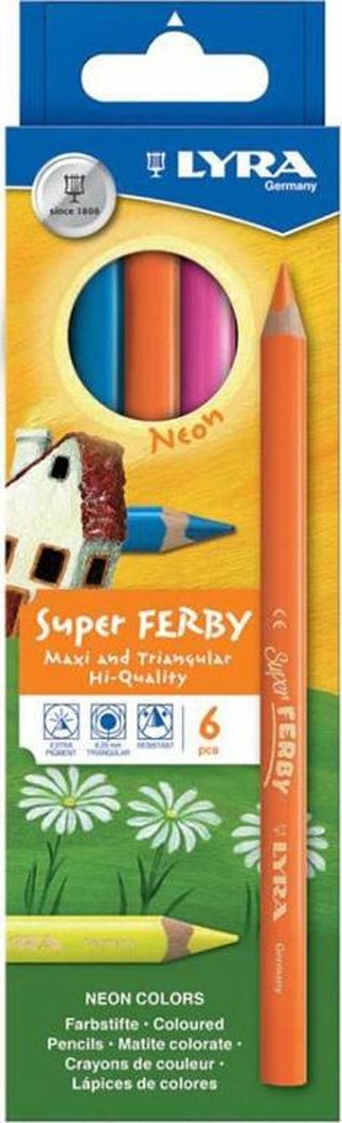 6 Renk Jumbo Neon Kuru Boya 3721063