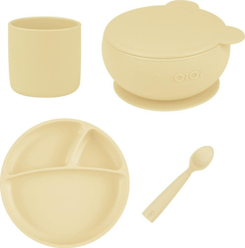 Mellow Yellow Dörtlü Set(tabak+bardak+kaşık+kapaklıkase) Tek Ebat