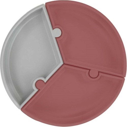 Puzzle Vakum Tabanlı Silikon Tabak Tek Ebat