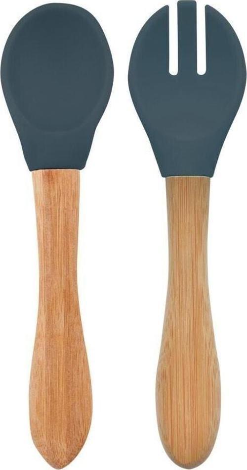 Mama Kaşığı + Çatal - Deep Blue Tek Ebat