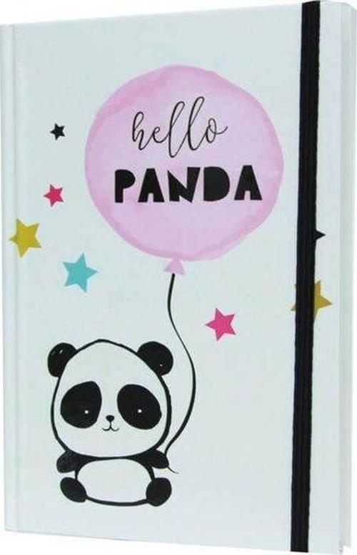 Defter Hello Panda Sert Kapak - Düz