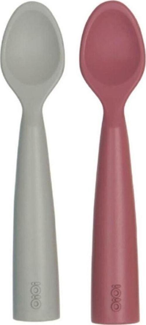 Silikon Nam Nam Mama Kaşığı 6 Ay+ 2 Li - Rose And Grey Tek Ebat