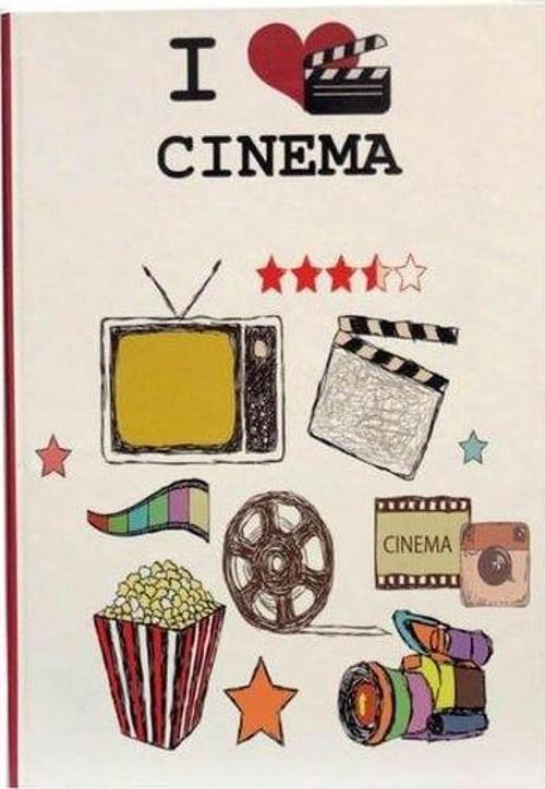 Defter I Love Cinema Sert Kapak - Düz