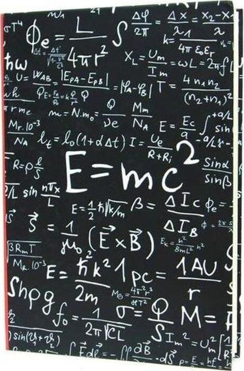 Defter E=mc2 Sert Kapak - Düz