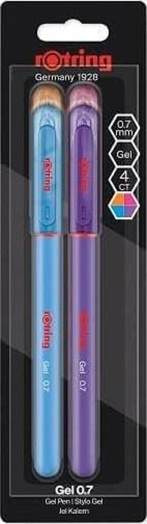 07 mm Canlı Renkler 4'lü Blister Jel Kalem