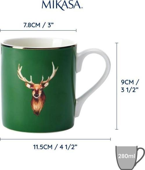 Fine China Geyik Desenli Kupa 280ml