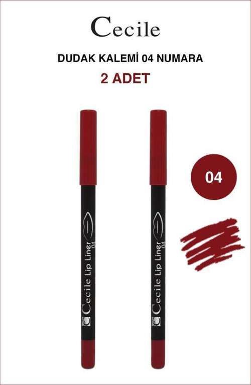 Kalıcı Yoğun Renk Veren Dudak Kalemi 04 X2