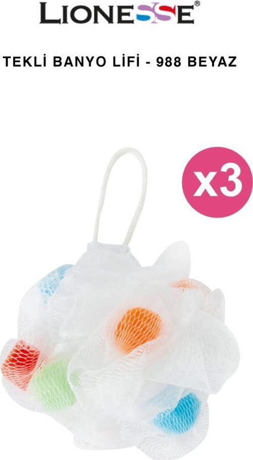 Sünger Dolgulu Banyo Lifi Seti X3
