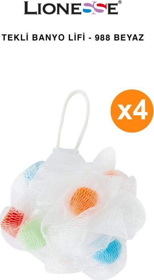 Sünger Dolgulu Banyo Lifi Seti X4