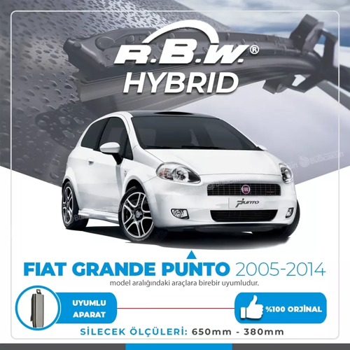Hybrid Ön Silecek Takımı Fiat Grande Punto 2004-2014 ile uyumlu