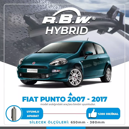 Hybrid Ön Silecek Takımı Fiat Punto 2007-2017 ile uyumlu