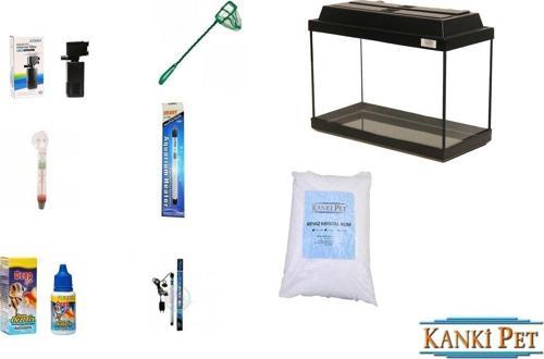 50 Cm Siyah Tam Kapaklı hazır Set 39 Litre