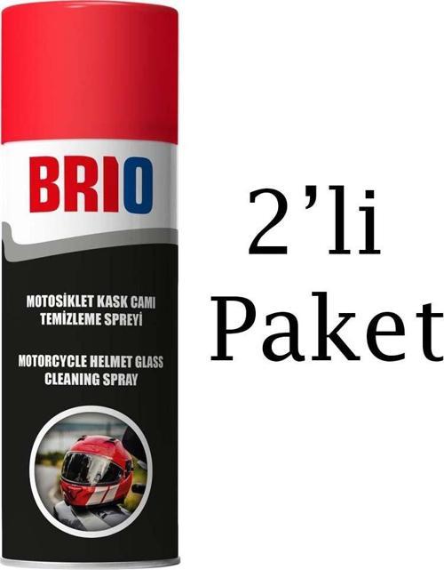 Motosiklet Kask İçi, Kask Camı Temizleme Spreyi 200Ml 2'li Paket