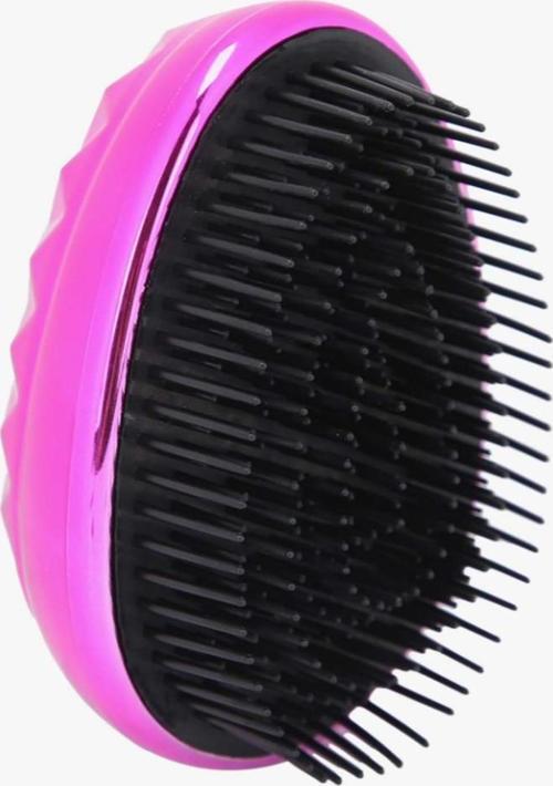 Geniş Aralıklı Her Saç Tipine Uygun Fırçalı Saç Düzleştirici Neon Pembe Düzleştirici Tarak