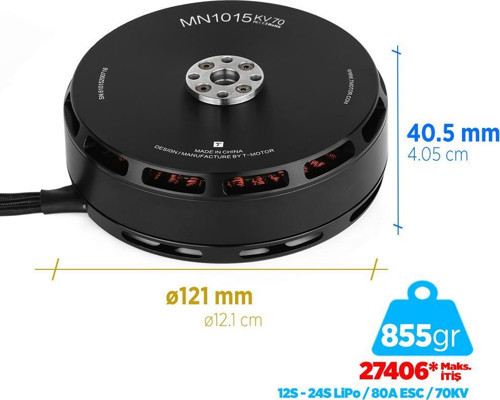 MN1015 70KV Brushless Fırçasız UAV Motor Multikopter Multi-rotor Quadcopter Hexacopter Drone Motoru