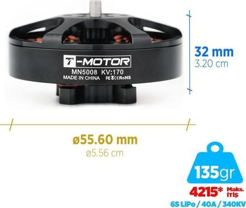 MN5008 340KV Antigravity Outrunner Brushless Fırçasız Multikopter Multi-rotor Quadcopter Hexacopter Drone Motoru