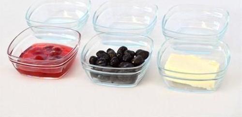 kare sütlaç pudding kasesi - cam sunum kase 6 lı 53662