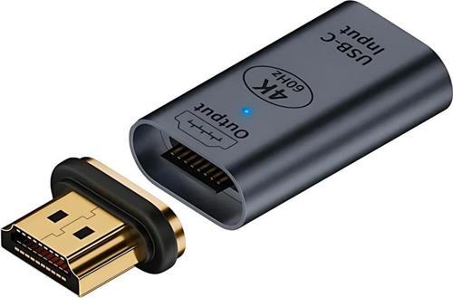 Manyetik Mıknatıslı Type C To 4K 60Hz HDMI Çevirici Adaptör, İnput Type C Output HDMI OTG
