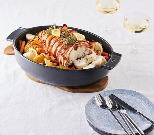 Appolia Oval Fırın Kabı Siyah 40 cm