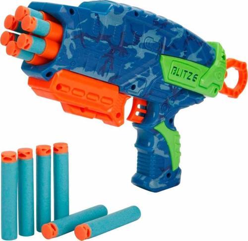Buzzbee Air Warriors Blitz-6 12 Mermili Sünger Dart Atan Silah 28 cm