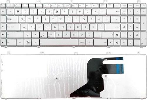 Asus N55, N55E, N55S Serisi Notebook Klavyesi (Gümüş Gri TR)