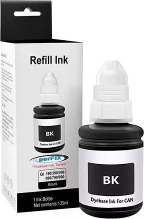 CGI-490B - SİYAH DYE ŞİŞELİ 790 - 190 - MÜREKKEP 135ml (Canon Muadil)