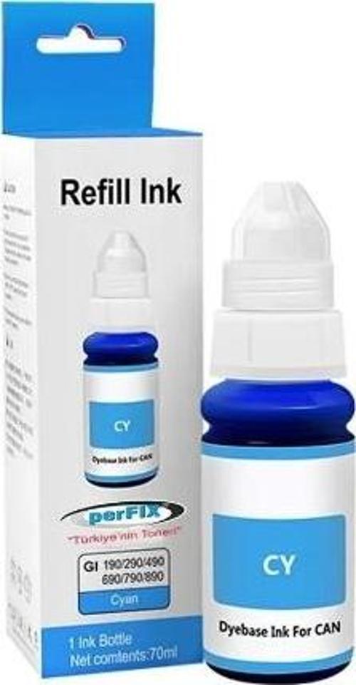 CGI-490C - MAVİ ŞİŞELİ 790 - 190 - MÜREKKEP 70ml (Canon Muadil)