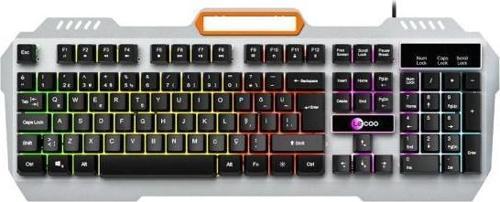 KB123 USB Kablolu Rainbow Efektli Gaming Türkçe Q Siyah Klavye