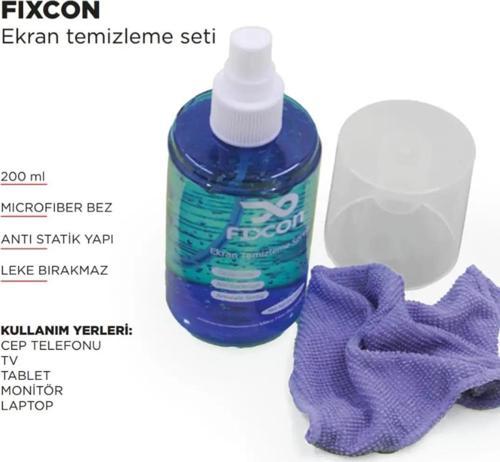 Fixcon Ekran Dezenfekte Spreyi Bez Hediyeli Ekran Temizleme Spreyi 200 ML