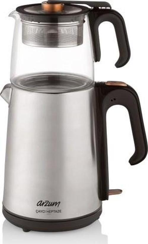 AR3024 Çaycı Heptaze Çay Makinesi - Inox / Cam