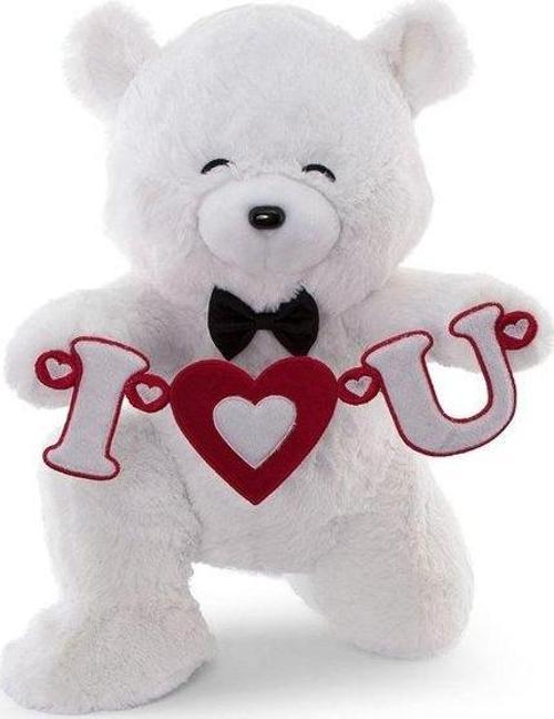Sevgiliye Hediye Fluffy I Love You Serenat Ayı 45 Cm