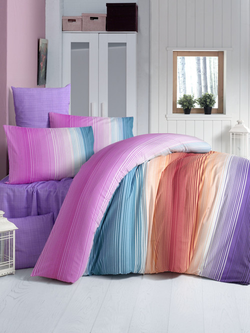 Çift Kişilik Polycotton Nevresim Takımı (Rainbow)