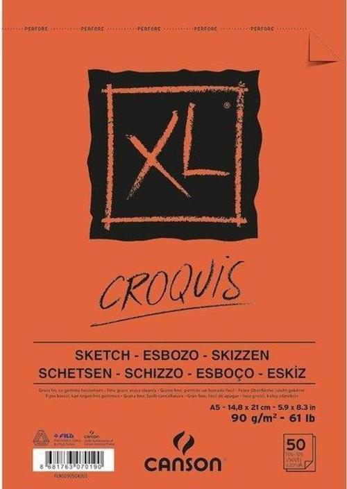 Croquıs Xl Albüm 90 Gr A5 50 Yaprak Üsten Spiralli