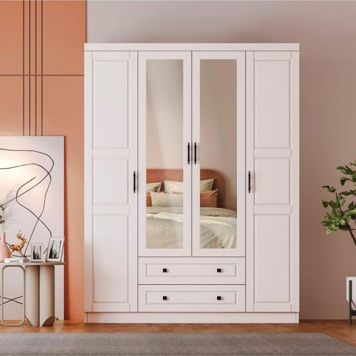 Bahar 210Cm 4 Kapak 2 Çekmece Gardırop