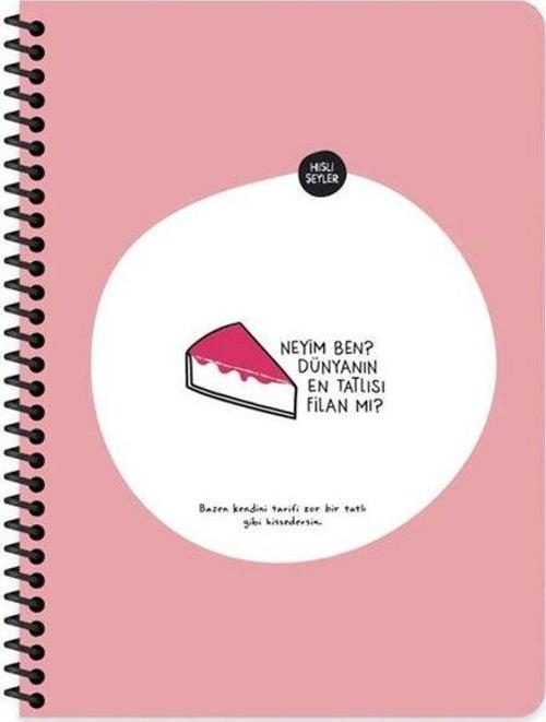 165x225 80 Yaprak Çizgili Stickerlı Defter - Neyim Ben Dünyanın En Tatlısı Filan Mı?