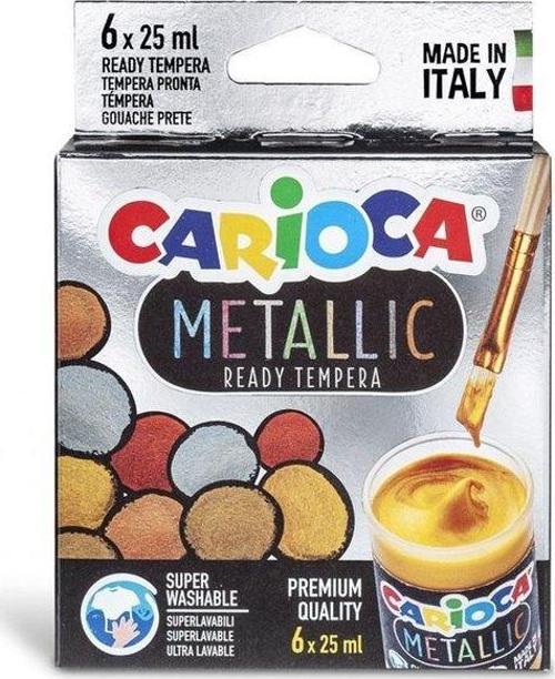 Metalik 6 Renk Süper Yıkanabilir Guaj Boya